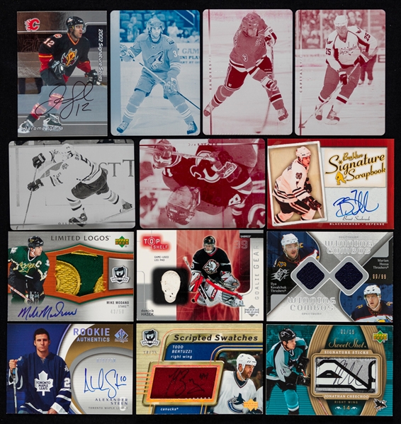 2000s Hockey Cards (147) Including UD Rookie Updates, SP Game Used Authentic Fabrics, SPx Winning Combos, Scripted Swatches, UD Ultimate Signatures, Young Guns and Others