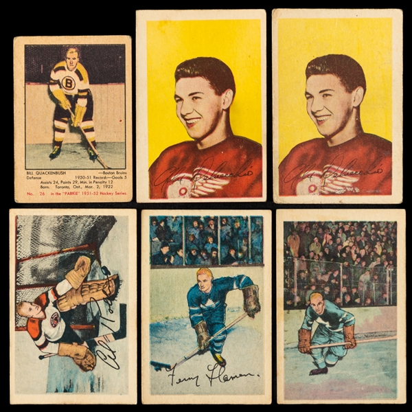 1951-52 Parkhurst (2), 1952-53 Parkhurst (30) and 1954-55 Parkhurst (2) Hockey Cards
