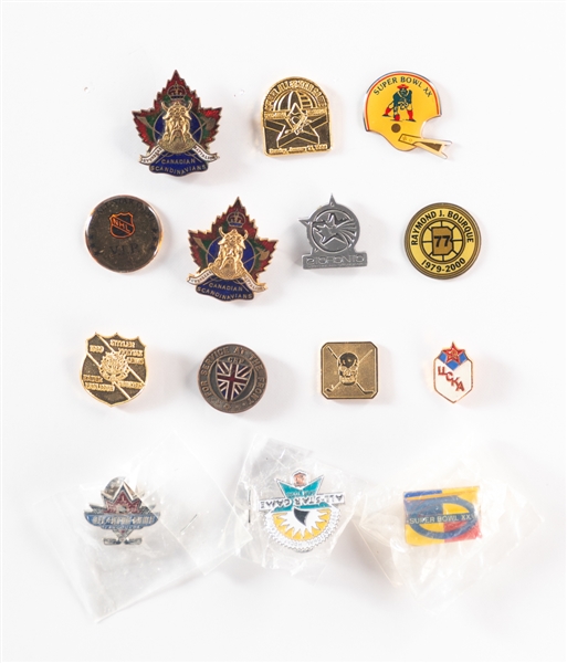 Tom Johnsons Sports Pins Collection Including NHL All-Star Game Examples from His Personal Collection with LOA