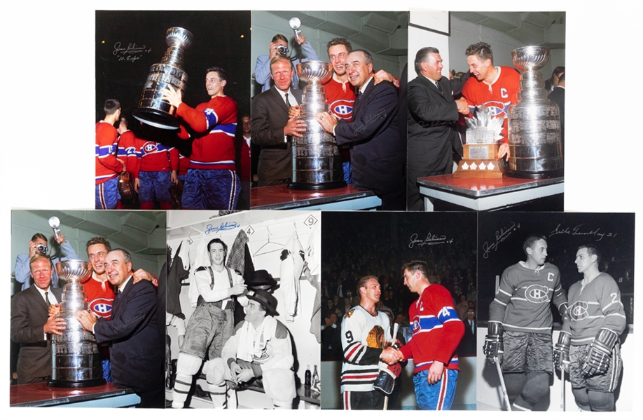 Deceased HOFer Jean Beliveau Montreal Canadiens Autograph Collection of 50+ with LOA