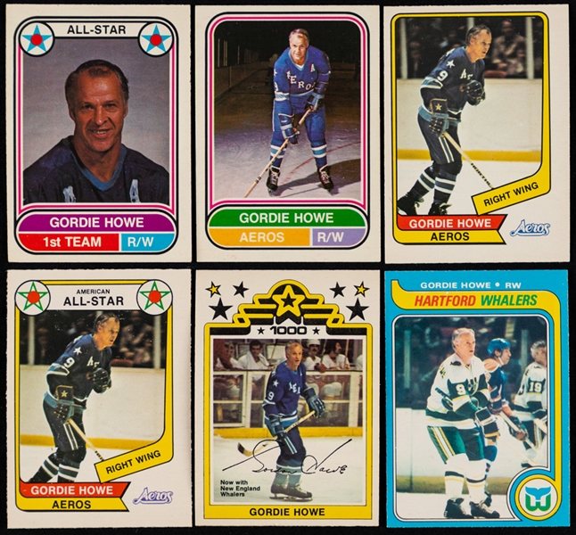 Gordie Howe, Mark Howe and Marty Howe Hockey Cards (140+) 