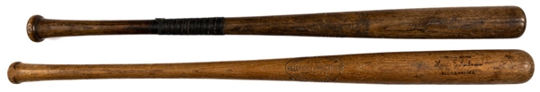 1920s to 1932 Hillerich & Bradsby Al Simmons and Harry Heilmann Louisville Slugger Signature Model Bats - The Brent Sobie Antique Hockey and Baseball Collection