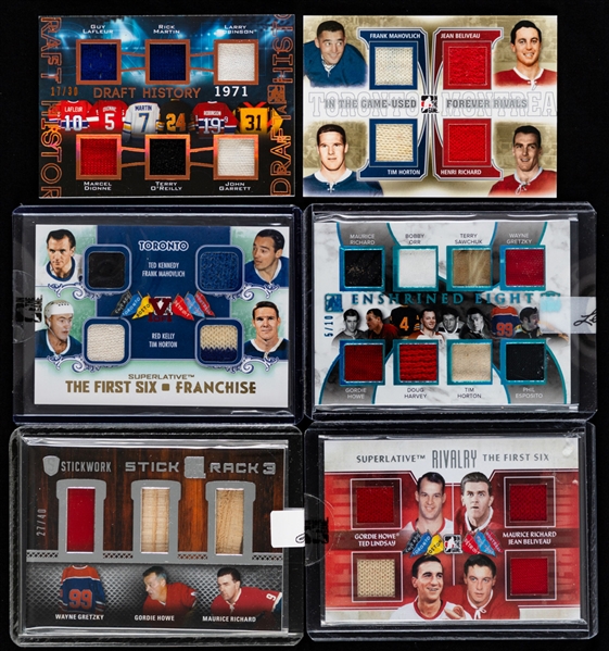 2000s/2010s Leaf Trading Card and ITG Hockey Cards (36) Including Jersey & Stick Cards, Autographs and Sketch Cards
