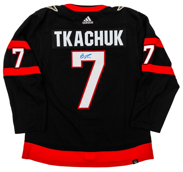 Brady Tkachuk Signed Ottawa Senators Adidas Pro Jersey with COA