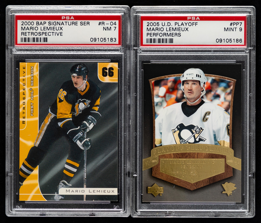 Lot Detail - Mario Lemieux Graded Card Collection (5) Including 2000-01 ...