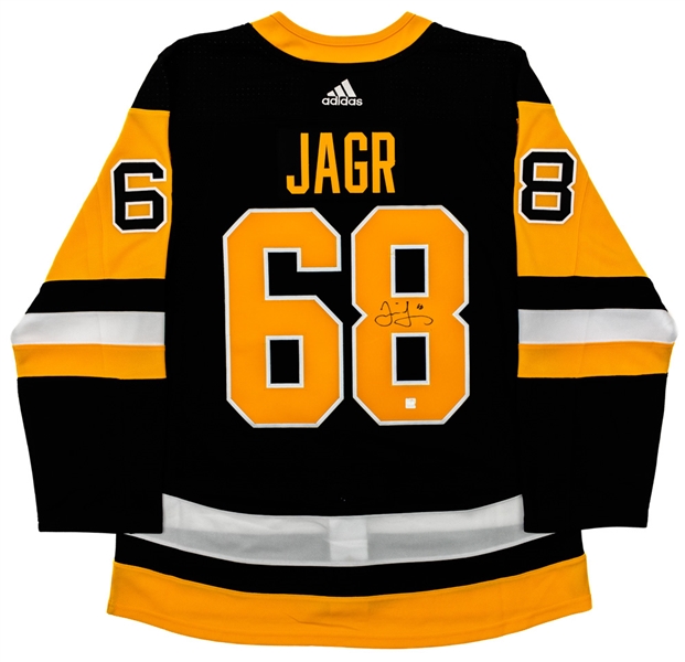Jaromir Jagr Signed Pittsburgh Penguins Adidas Pro Jersey with COA 