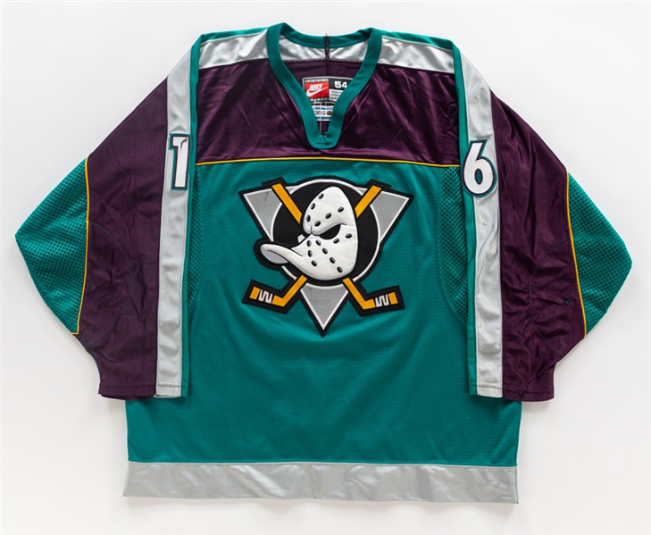 Warren Rychels 1997-98 Anaheim Mighty Ducks Game-Worn Jersey with Team LOA 
