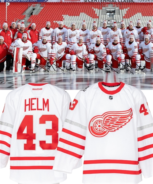 Darren Helms 2017 NHL Centennial Classic Detroit Red Wings Game-Issued Jersey 