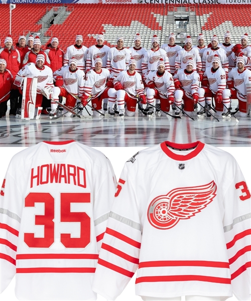 Jimmy Howards 2017 NHL Centennial Classic Detroit Red Wings Game-Issued Jersey