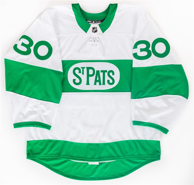 Michael Hutchinsons 2018-19 Toronto Maple Leafs “Toronto St Pats” Game-Issued Alternate Jersey with Team COA