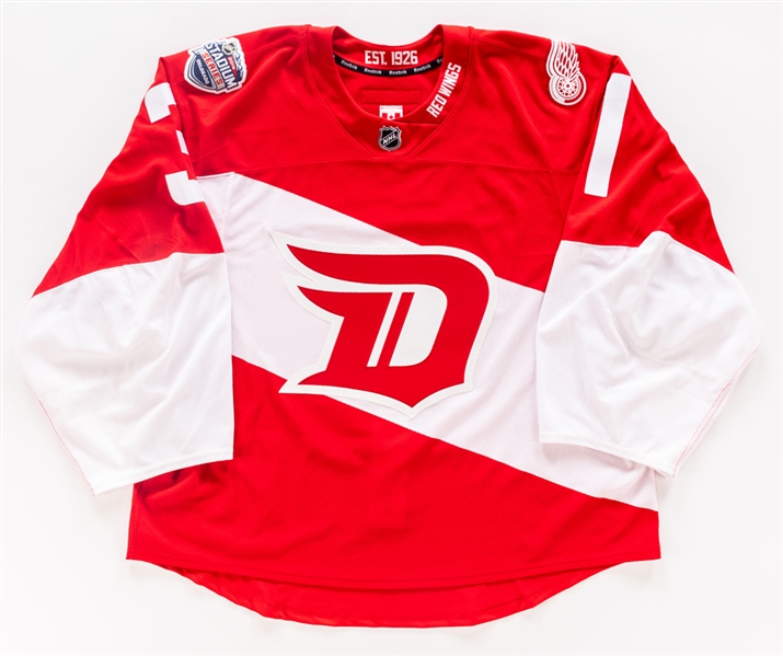 Jared Coreaus February 27th 2016 Detroit Red Wings Stadium Series Game-Issued Jersey with Team COA