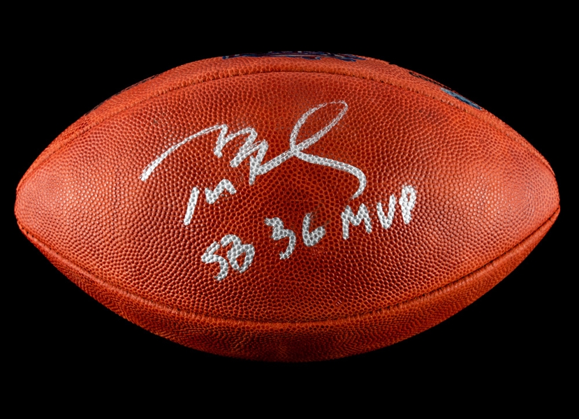 Tom Brady Signed Super Bowl XXXVI Football with "SB 36 MVP" Annotation - Tri-Star/Fanatics Authenticated