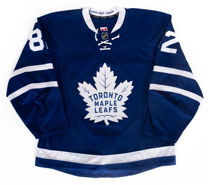 Brandon Prusts 2016-17 Toronto Maple Leafs Professional Try-Out (PTO) Preseason Game-Worn Home Jersey with Team LOA