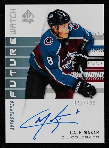 2019-20 SP Authentic Future Watch Autographed Hockey Card #149 Cale Makar Rookie (880/999)