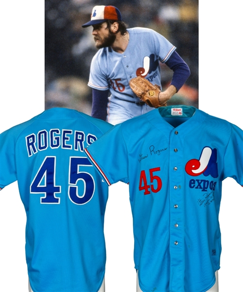 Steve Rogers 1978 Montreal Expos Signed Game-Worn Road Jersey with LOA 