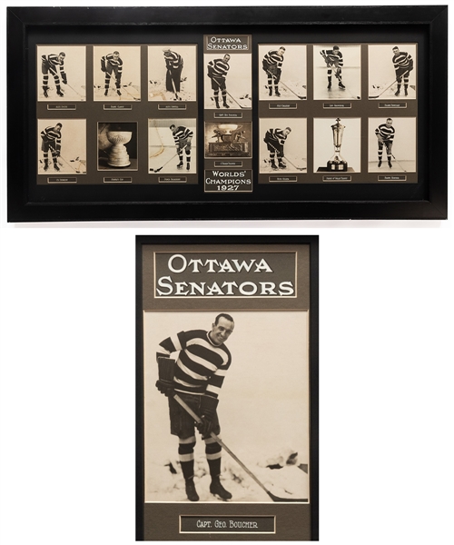 Huge 1926-27 Ottawa Senators Stanley Cup Champions Mounted Player Photo Display - The Ultimate Sens Display Piece! (32" x 65")