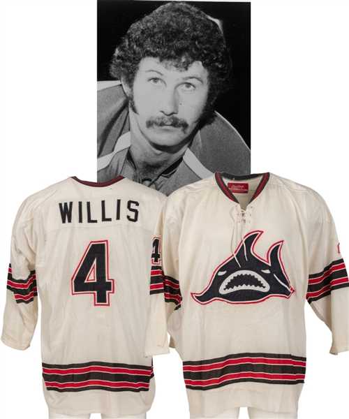 Hal Willis 1973-74 WHA Los Angeles Sharks Game-Worn Jersey - Final Season for Team in LA! 