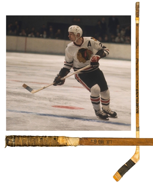 Stan Mikitas Mid-to-Late-1960s Chicago Black Hawks Northland "Banana Hook" Game-Used Stick