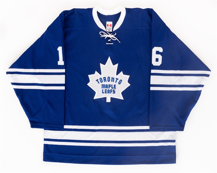 Matt Stajans December 19th 2009 Toronto Maple Leafs "60s Night" Signed Warm-Up Issued Jersey with Team COA