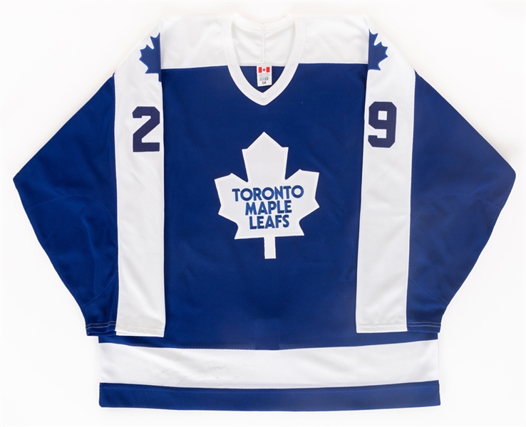 Colton Orrs November 14th 2009 Toronto Maple Leafs "80s Night" Signed Warm-Up Worn Jersey with Team COA