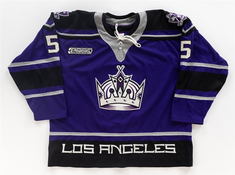 Aki Bergs 1999-2000 Los Angeles Kings Opening Night Game-Worn Third Period Alternate Jersey with Team LOA - 2000 Patch!
