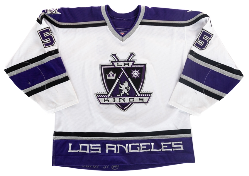 Aki Bergs 2000-01 Los Angeles Kings Game-Worn Jersey with Team LOA and MeiGray COR