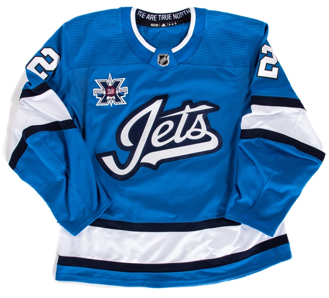 Jansen Harkins 2020-21 Winnipeg Jets Game-Worn Third Jersey with Team COA - Jets 10th Anniversary Patch!