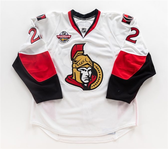 Chris Kellys 2008-09 Ottawa Senators "NHL Premiere Stockholm" Game-Worn Jersey with LOA