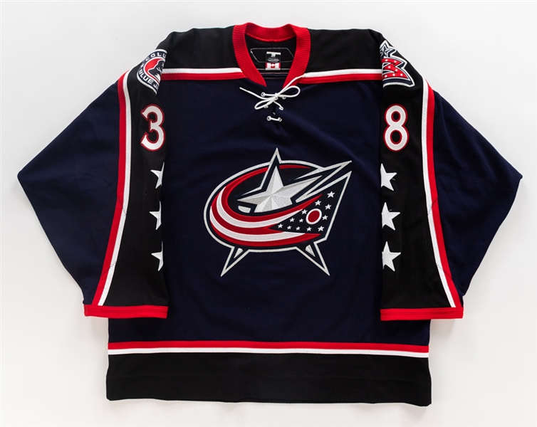 Joakim Lindstrom’s 2006-07 Columbus Blue Jackets Game-Worn Third Jersey with Team COA 