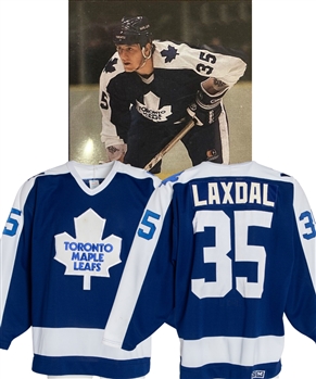 Derek Laxdals 1988-89 Toronto Maple Leafs Game-Worn Jersey