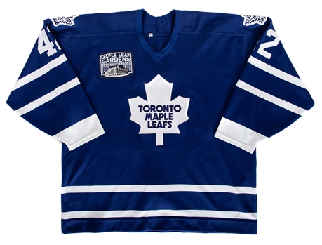 David Coopers 1996-97 Toronto Maple Leafs Game-Worn Rookie Season Jersey - 65th Anniversary Patch!