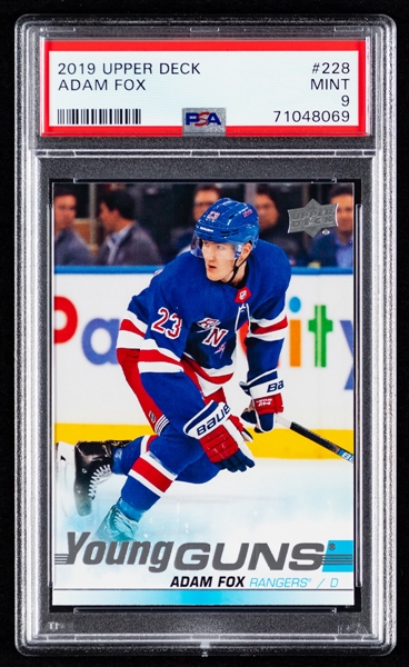 2019-20 Upper Deck Young Guns Hockey Card #228 Adam Fox Rookie – Graded PSA 9