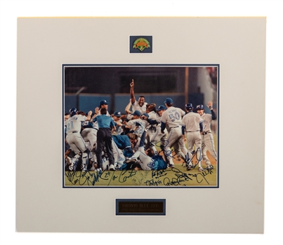 Toronto Blue Jays "1992 World Series Champions" and "Exhibition Stadium" Multi-Signed Matted Displays Collection of 2 with JSA Auction LOA 