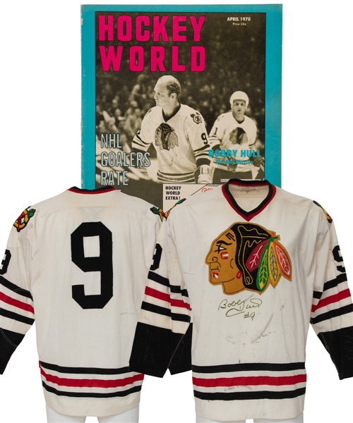 Bobby Hulls 1969-70 Chicago Black Hawks Signed Game-Worn Jersey - Nice Game Wear! - Multiple Photo-Matches!
