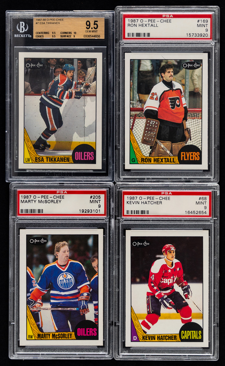 Lot Detail - 1987-88 O-Pee-Chee PSA/BVG-Graded Hockey Cards (9 - All RC ...