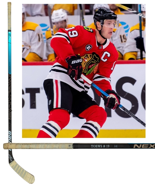 Jonathan Toews’ Late-2010s/Early-2020s Chicago Blackhawks Signed Bauer Nexus 2N Game-Used Stick