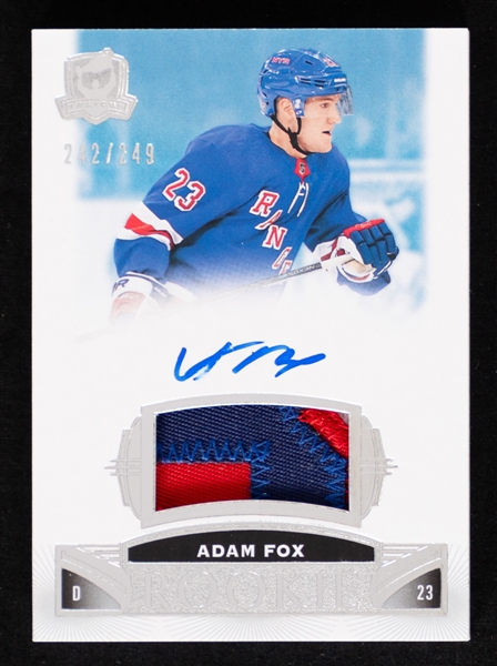 2019-20 Upper Deck The Cup Hockey Card #104 Adam Fox Autographed Rookie Patch RPA #242/249