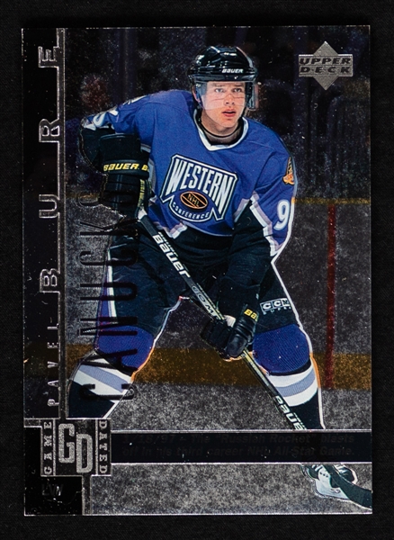 1997-98 Upper Deck Game Dated Moments Parallel Foil Hockey Card #168 HOFer Pavel Bure (1:1500 Packs!) 