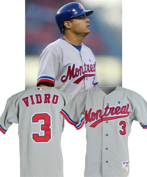 Jose Vidros 2004 Montreal Expos Game-Worn Jersey 