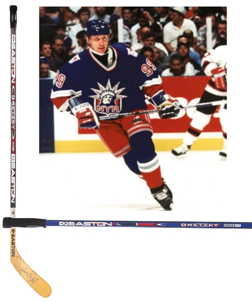 Lot Detail - Wayne Gretzky's 1996-97 New York Rangers Signed Easton ...