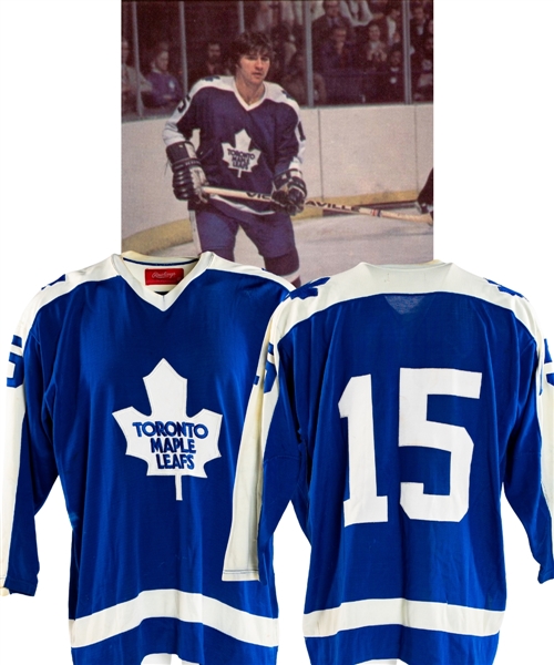 Pat Boutettes Circa 1977 Toronto Maple Leafs Game-Worn Jersey 