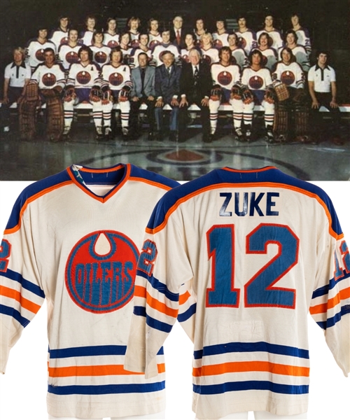 Edmonton Oilers WHA Game-Worn Jersey Attributed to Wayne Connelly (1976-77) and Mike Zuke (1977-78)