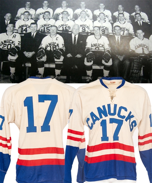 WHL Vancouver Canucks Mid-to-Late-1960s #17 Game-Worn Jersey