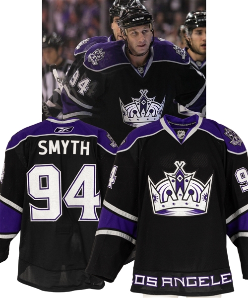 Ryan Smyths 2010-11 Los Angeles Kings Game-Worn Jersey with Team COA - Photo-Matched! 