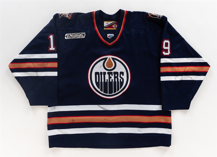 Boyd Devereauxs 1999-2000 Edmonton Oilers Game-Worn Jersey with Team LOA - NHL 2000 Patch! 