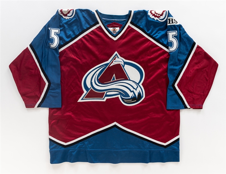 Alexei Gusarovs 1998-99 Colorado Avalanche Game-Worn Playoffs Jersey with Team LOA and MeiGray COR - CHS Patch!