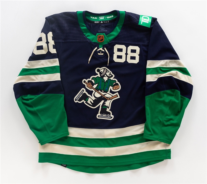 Nils Amans 2022-23 Vancouver Canucks "Reverse Retro" Game-Worn Rookie Season Jersey - Photo-Matched!