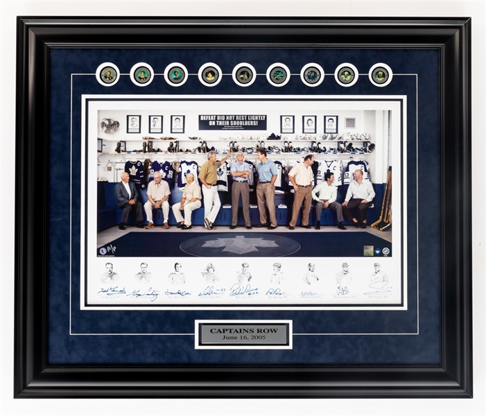 Toronto Maple Leafs "Captains Row" Multi-Signed Framed Limited-Edition “A/P” Lithograph with COA (36 3/8” x 30 ½”)