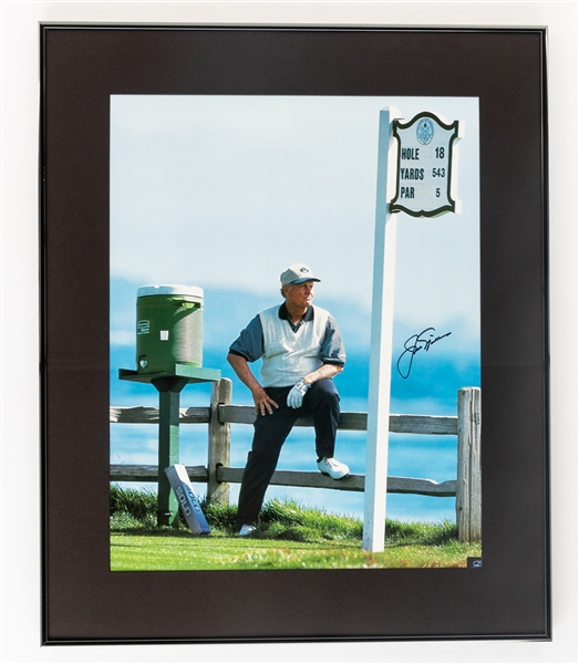 Jack Nicklaus Signed "Final U.S. Open Hole - 2000 Pebble Beach" Framed Display (20 3/4" x 25 1/4")