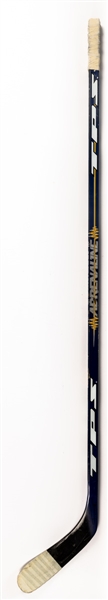 Corey Perrys 2005-06 Anaheim Mighty Ducks Signed TPS Adrenaline Game-Used Rookie Season Stick